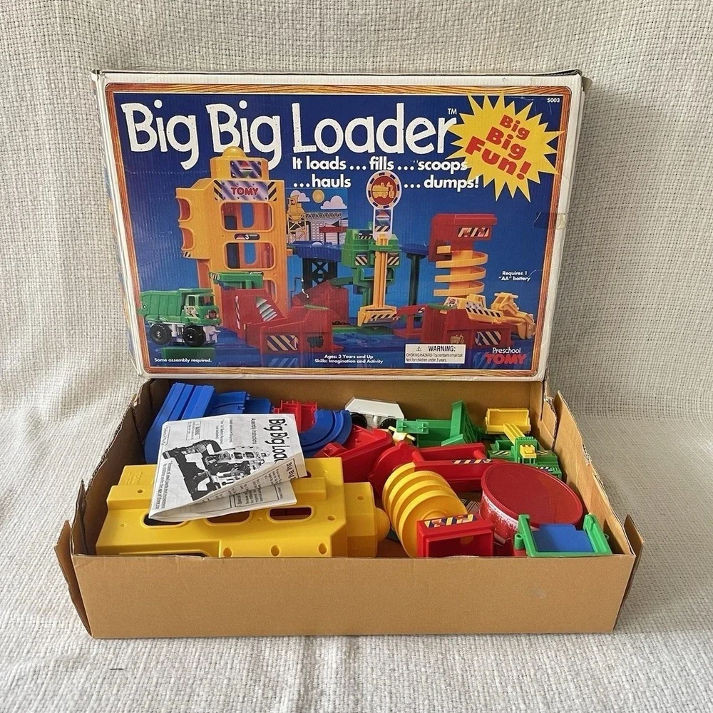 Tomy Big Big Loader Construction Set COMPLETE In Original Box 1994 Playset 5003